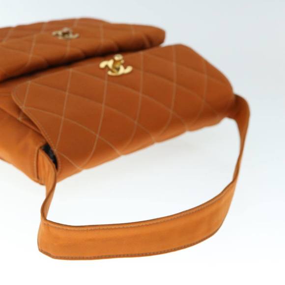 CHANEL Matelasse Shoulder Bag Nylon Brown CC Auth 60924A - Picture 7 of 16